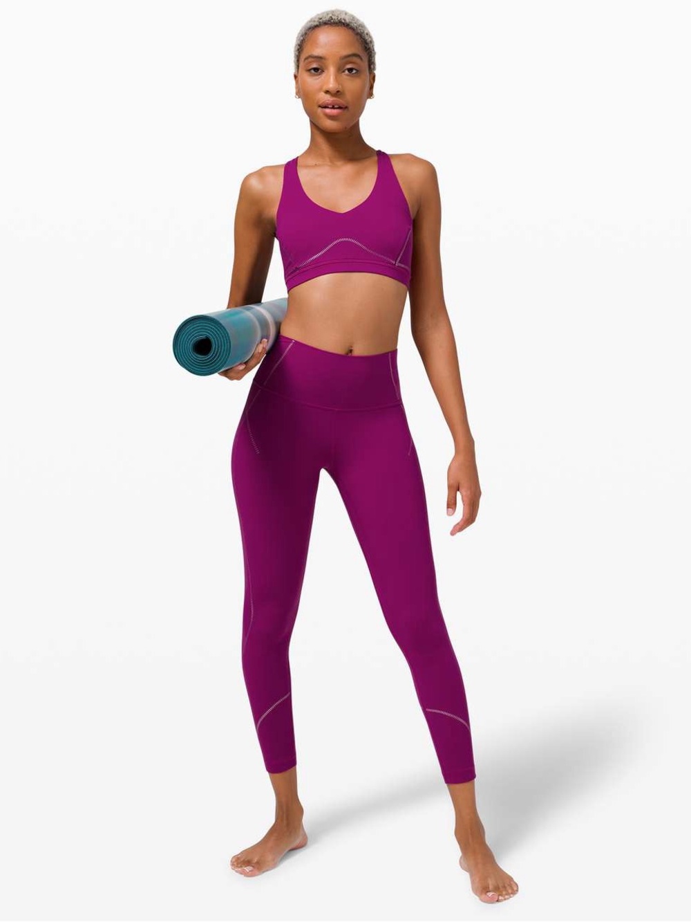 lululemon Align Set - Deep Fuschia and Gold